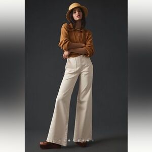 Kit High-Rise Wide-Leg Utility Trousers by Pilcro